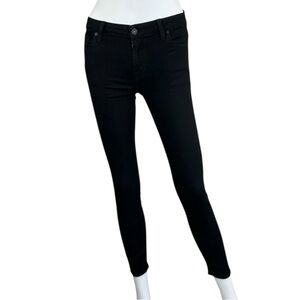 7 For All Mankind Black Skinny Jeans Size 25 E0222